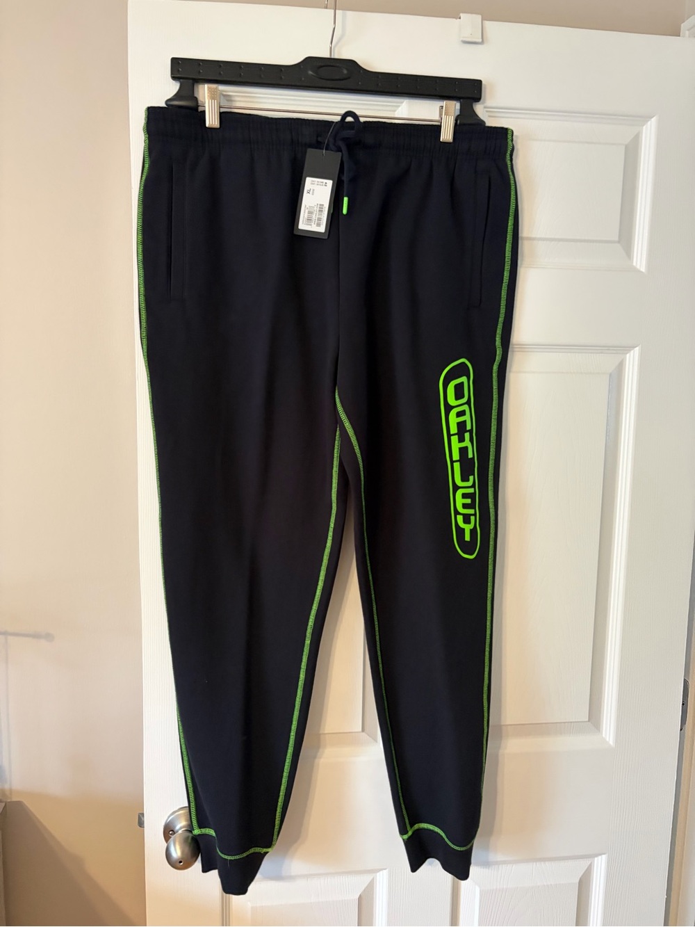 Oakley Black Joggers with Neon Green Accents